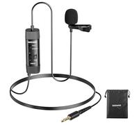 NEEWER Microfono Lavalier TRRS 3.5mm Plug e Play,Mini Mic a Condensatore Omnidirezionale a Clip per Fotocamera Telefono PC, Taglio Bassa Frequenza Controllo Guadagno Jack per Cuffie Monitoraggio, CM10