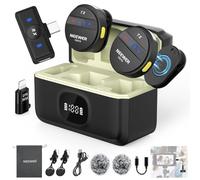 NEEWER Microfono Lavalier Wireless per iPhone, Anti Rumore, Mini Mic con USB C/OTG/Custodia di Ricarica Batteria 24h 200m a lungo raggio per Video Compatibile con iPhone 16 15 Android Phone PC, KM18