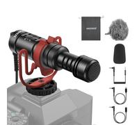 NEEWER Microfono Vlog Plug e Play per Fotocamere DSLR Compatibile con iPhone Mac Android Phone Tablet Laptop PC Computer, Mini Mic Supercardioide 20-20kHz con Due OTG per Riprese Video Streaming, VM11