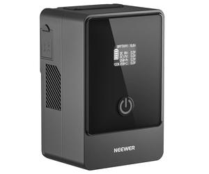 NEEWER Mini Batteria V Mount 6800mAh 99Wh 14,5V, Mini V Lock Battery con 65W PD Tipo C/D Tap/BP/USB A/Doppia Porta DC/Display OLED per Videocamera Monitor Luce video, PS099E