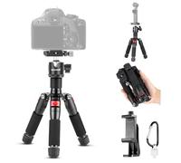 NEEWER Mini Treppiede Fotocamera da Tavolo con Portatelefono Compatibile con iPhone, 50cm Supporto DSLR Videocamera Webcam Piccolo Portatile, Testa Sfera 360° Piastra Sgancio Rapido da 1/4", TP-AAM521
