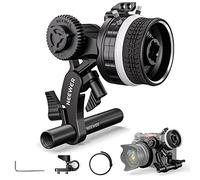Neewer Mini follow focus con arresto A/B, anello ingranaggio obiettivo, asta da 15 mm e morsetto per cinema, DSLR/fotocamera mirrorless, compatibile con lenti di diametro fino a 114 mm, PG003 (nero)