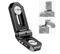 NEEWER Mini Piastra a L Pieghevole Adattatore di Montaggio Accessori con Viti 1/4", Perno Anti Torsione, Compatibile con SmallRig Camera Cage, Luce LED, Action Cam, Trasmettitore Video Wireless, UA081