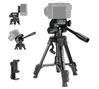 NEEWER Mini treppiede da scrivania per fotocamera, piccolo supporto portatile compatto per webcam DSLR, testa inclinabile a 3 vie, supporto per telefono cellulare compatibile con iPhone per