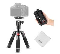 NEEWER Mini Treppiede da Tavolo, Cavalletto da Viaggio Portatile in Lega Alluminio da 50cm, Testa a Sfera 360°, Piastra QR da 1/4" per Fotocamera DSLR Videocamera Riprese Video, Max 5kg, Panno Pulizia