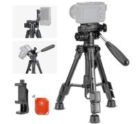 NEEWER Mini Treppiede da Tavolo di Base per Fotocamera e iPhone con Testa a 3 Vie Pan Tilt, Maniglia e Telecomando, Treppiede Portatile con Piastra da 1/4" per DSLR Videocamera, Max 6kg, TP02
