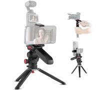 NEEWER Mini Treppiede per Fotocamera Manico/Supporto Smartphone/Adattatore Action Camera, 360° Pan & Asta Selfie Vlog Presa Stabile Compatibile con DJI Osmo Pocket 3 insta360 iPhone DSLRs, TS003