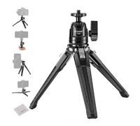 NEEWER Mini Treppiede Tavolo, Selfie Stick Tripod da Scrivania in Metallo Piccolo e Portatile con Testa Sfera a 360° Vite 1/4" per Fotocamera Porta Smartphone Action Cam, Panno Pulizia, Max 3kg, TP29