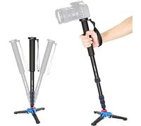 Neewer Monopiede estensibile per fotocamera con base di supporto rimovibile e pieghevole: in lega di alluminio, altezza 52-168 centimetri per DSLR Nikon Sony; carico ammissibile di 5 chilogrammi