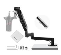 NEEWER MS002 Supporto Braccio Microfono Boom da Scrivania a Basso Profilo, Girevole 360°, Smorzamento Pneumatico Regolabile, Gestione Cavi, Panno Pulizia, Compatibile con Shure MV7 SM7B Blue Yeti Mic