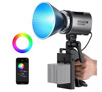 NEEWER MS60C RGBWW Luce Video LED con Controllo 2,4G/APP 65W Illuminazione Video Continua RGB COB Compatto in Metallo 2700K-6500K 8300lux@1m/CRI 97+/TLCI 98+/17 Effetti + RGBCW Attacco Bowens
