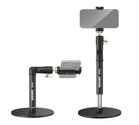 NEEWER MT010 - Supporto per telefono da tavolo da ufficio, compatibile con iPhone Samsung per video e filmati, testa sferica a 360°, braccio pieghevole, base in metallo pesato, MT010
