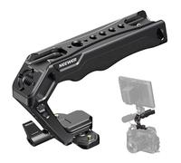 NEEWER Kit Top Handle NATO con Morsetto QR NATO, Mini Guida NATO da 48mm, Maniglia Superiore Ergonomica in Silicone, Cold Shoe, Filetto 1/4", 3/8" per ARRI, Compatibile con SmallRig Camera Cage, CA103