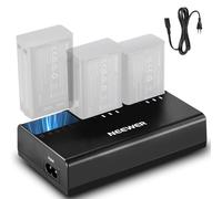 NEEWER NC3-Z1 Kit Caricabatteria a 3 Slot, per Flash Speedlite TTL NEEWER Z2 Z1 Z760 Z880, Batteria agli Loni di Litio 7,4V/2600mAh, Caricatore USB AC con Uscita DC 8,4V/5V con Cavo AC (Spina EU)