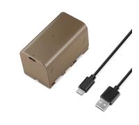 Neewer NP-F750 Batteria di Ricambio 7000mAh Tempo di Ricarica Completa 5,4h con Porta/Cavo USB Tipo C, Batteria Ricaricabile per Fotocamera, Luce Video, Monitor per Sony NP-F550 F750