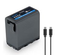 NEEWER NP-F970 10500mAh Batteria di Ricambio per Sony FX3/FX30/A7, per Canon R5, per Nikon Z8, 4,8H Ricarica Cavo PD 20W USB C a Ricarica Rapida, Batteria per Fotocamera Monitor Luce Video LED, Grigio