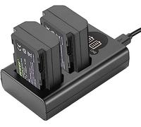 NEEWER NP-FZ100 Batteria di Ricambio e Caricatore, 2 Pack 2280mAh Batterie e Caricatore a Doppio Slot con Schermo LCD Compatible con Sony A1, A9 II, A7R IV, A7R V, A7S III, A7 III, A7 IV, A6600, A7C