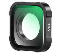 NEEWER Obiettivo d'Ingrandimento 15X Compatibile con GoPro Hero 13 12 11 10 9 Action Cam,Antiriflesso Vetro Ottico HD Multistrato Distanza Focale 7-10cm per Foto Macro Primo Piano,Non Antiacqua, LS-31