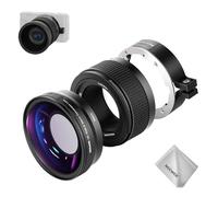 NEEWER Obiettivo Grandangolare HD Compatibile con Sony ZV1, Lente Grandangolare 18mm e Macro 10x Aggiuntiva 2in1 con Tubo di Prolunga, Adattatore ad Attacco Baionetta e Panno Pulizia (Cornice Nera)