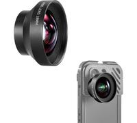 NEEWER Obiettivo grandangolare HD da 18 mm a 100° solo per piastra posteriore con filettatura da 17 mm, ingrandimento 0,5x, compatibile con SmallRig NEEWER iPhone Samsung Phone Cage con adattatore