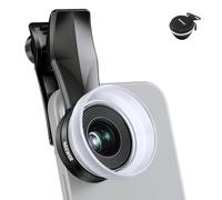 NEEWER Obiettivo Macro 10X con Clip per Obiettivo Telefono Filettata da 17mm e Paraluce Diffusore Rimovibile, Anche per Phone Cage/Phone Case/Phone Clamp/Backplate con Filettatura da 17mm, LS-28 PRO