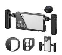 NEEWER PA082 S25 Ultra Cage per Riprese Video con 2 Maniglie, Adattatore Filtro 67mm, Blackplate per Lente 17mm, Adattatore T Mount, Stabilizzatore Video Rig Compatibile con Samsung Galaxy S25 Ultra