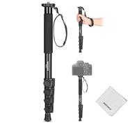 NEEWER Palo Monopiede per Fotocamera, Monopod Video da Viaggio Pro Portatile in Alluminio da 155cm, Adattatore a Vite 1/4" 3/8" per DSLR Videocamere Accessori Fotografici, Panno Pulizia, Max 8kg, TP41