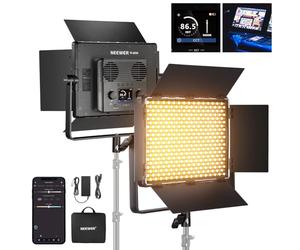 NEEWER Pannello Luce Video LED Bicolore, Controllo APP/2.4G/DMX,60W 26600Lux/0.5m 2500K-8500K 13 Scene, Alimentato a V Battery, Illuminazione per Fotografia Studio Aperto Video Trucco Streaming, PL60B