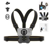 NEEWER Pettorina Action cam Imbracatura Petto Telefono, Cinghia Regolabile a Mani Libere, Compatibile con GoPro Insta360 DJI Action iPhone Android, Attacco Magnetico Telefono per Video Vlog POV, GP18