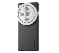 NEEWER Phone Case Protettiva Compatibile con OPPO Find X7 Ultra, Cover in TPU Resistente + PC in Similpelle con Attacchi Lenti 17mm e Adattatore Filtro 67mm per Ricarica Wireless, PA116 Nero + Argento