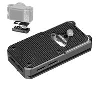 NEEWER Piastra a sgancio rapido compatibile con AirTag, supporto per treppiede in metallo per fotocamera ad attacco rapido, piastra di base con base di tipo Arca e vite da 1/4" per fotocamera DSLR