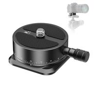 NEEWER Piastra a Sgancio Rapido Panoramica, Adattatore Treppiede con Testa Panoramica in Scala a 360° con Base Arca e Vite 1/4" per Fotocamera DSLR Camcorder Treppiede Monopiede Slider, Max 5kg, QRP-6