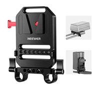 NEEWER Piastra per Batteria V Mount, con Doppi Morsetti per Aste 15mm, Fori Filettati 1/4”, in Metallo per Gabbia Fotografica con Sistema di Supporto con Aste 15mm, Compatibile con SmallRig (ST43)