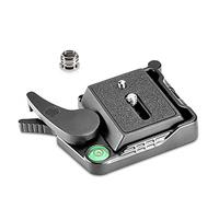NEEWER Piastra professionale a Sgancio Rapido in Lega di Alluminio con Adattatore e Vite da 1/4"-3/8", Livella a bolla per Fotocamera DSLR, Treppiede o Monopiede Stabilizzatore con Testa girevole