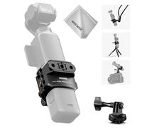 NEEWER Pocket 3 Cage Compatibile con DJI Osmo Pocket 3 e Creator Combo Accessori, Rig di Estensione per Riprese Video Gimbal con Adattatore Action Cam, Filettatura 1/4", ColdShoe, Panno Pulizia, AC009