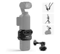 NEEWER Pocket 3 Cage, Rig Video Gimbal in Lega Alluminio con Adattatore di Estensione Action Cam Filetto 1/4" ColdShoe Compatibile con DJI Osmo Pocket 3 Creator Combo,Non Richiede Assemblaggio, AC009