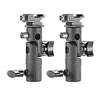 Neewer professionale universale e tipo Flash della fotocamera Speedlite luce stand staffa di montaggio girevole con portaombrelli per flash, studio, luce LED (2 pezzi)