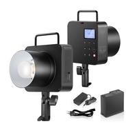 NEEWER Q4 400Ws 2.4G TTL Flash da Studio (NUOVO LOOK), 1/8000 HSS Alimentata a Batteria 2800mAh per La Fotografia in Esterni con 30W Lampada per Book Fotografici/400 Flash Piena Potenza/Attacco Bowens