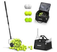 NEEWER Raccoglitore Palline Tennis Superiore, 77-148cm Raccoglitore Telescopico di Palline Superiore, Cesto Raccoglitore Rotante per Palline Tennis, Accessori e Attrezzature per l'allenamento, TB01S