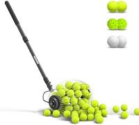 NEEWER Raccoglitore di Palline da Tennis Rapido a Rullo, per Raccogliere Fino a 40 Palline da Tennis/Golf/Pickleball da 1,5"-3" Senza Piegarsi, Manico Telescopico da 77-148cm/30-58", TB01S