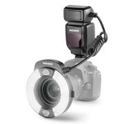 NEEWER RF1-C Flash Anulare Macro Compatibile con Canon, 76Ws GN15 5600K E-TTL Ring Flash, Uscita 1-1/128, Sync Tendina Anteriore/Posteriore, Gel Colorati, Anelli Adattatori Obiettivi per Foto Macro