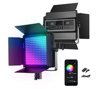 NEEWER RGB1200 Pannello Luce Video LED RGB 360°, Illuminazione Video 60W, Luce Studio con Controllo App 2,4G, 22000lux a 0,5m/1% Min Regolazione Precisa/18 Effetti/2500K-8500K per Zoom/Fotografia