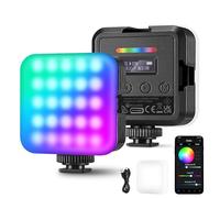 NEEWER RGB62 Luce Video RGB Magnetica con Controllo APP Migliorato, Luce LED per Fotocamera a Colori 360°,3 Coldshoe CRI97+ 2500K-8500K 17Scene 2000mAh Ricaricabile Illuminazione Fotografica Portatile