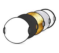 NEEWER Riflettore di 22"/56cm, Maniglia con Filetto da 3/8", Disco Ripiegabile 5 in 1 Diffusore Trasparente/Argento/Oro/Bianco/Nero per Illuminazione Fotografica, Illuminazione Esterna, RF-56II