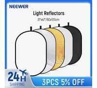 Neewer riflettore di luce multidisco pieghevole professionale ovale 5 in 1 con traslucido/argento/nero/oro/bianco