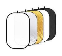 NEEWER Riflettori di Luce per Fotografia da 120X180cm, Multidisco Pieghevole Portatile 5 in 1 con Borsa - Diffusore Traslucido, Argento, Oro, Nero, Bianco per Illuminazione da Studio ed Esterno