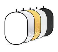 NEEWER Riflettori di Luce per Fotografia da 80X120cm, Multidisco Pieghevole Portatile 5 in 1 con Borsa - Diffusore Traslucido, Argento, Oro, Nero, Bianco per Illuminazione da Studio ed Esterno