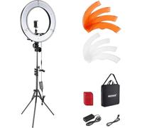 NEEWER RL-18 18" Ring Light con Treppiede, Grande Ringlight LED da 55W | Cold Shoe, Porta Telefono, Luce Circolare Compatibile con iPhone 18 Pro/Pro Max Fotocamera per Video Streaming Selfie Trucco