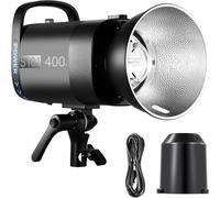 NEEWER S101-400W Strobo Flash con 150W Lampada Pilota a 9 Livelli, 400W GN65 5600K e Riflettore Standard con Attacco Bowens, Ventola Silenziosa in Modalità S1/S2 per Foto Studio di Prodotti Ritratti
