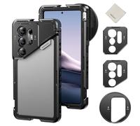 NEEWER S25 Ultra Phone Cage Rig Video Stabilizzatore Telefono, Adattatore Filtro 67mm, Backplate Lente 17mm, Adattatore T Mount Compatibile con Moment Samsung Galaxy S25 Ultra, 1 Panno Pulizia, PA082